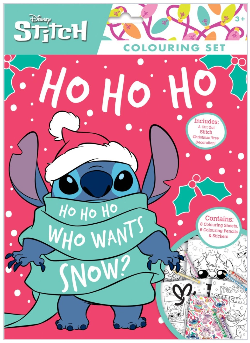 Stitch Christmas Colouring Set