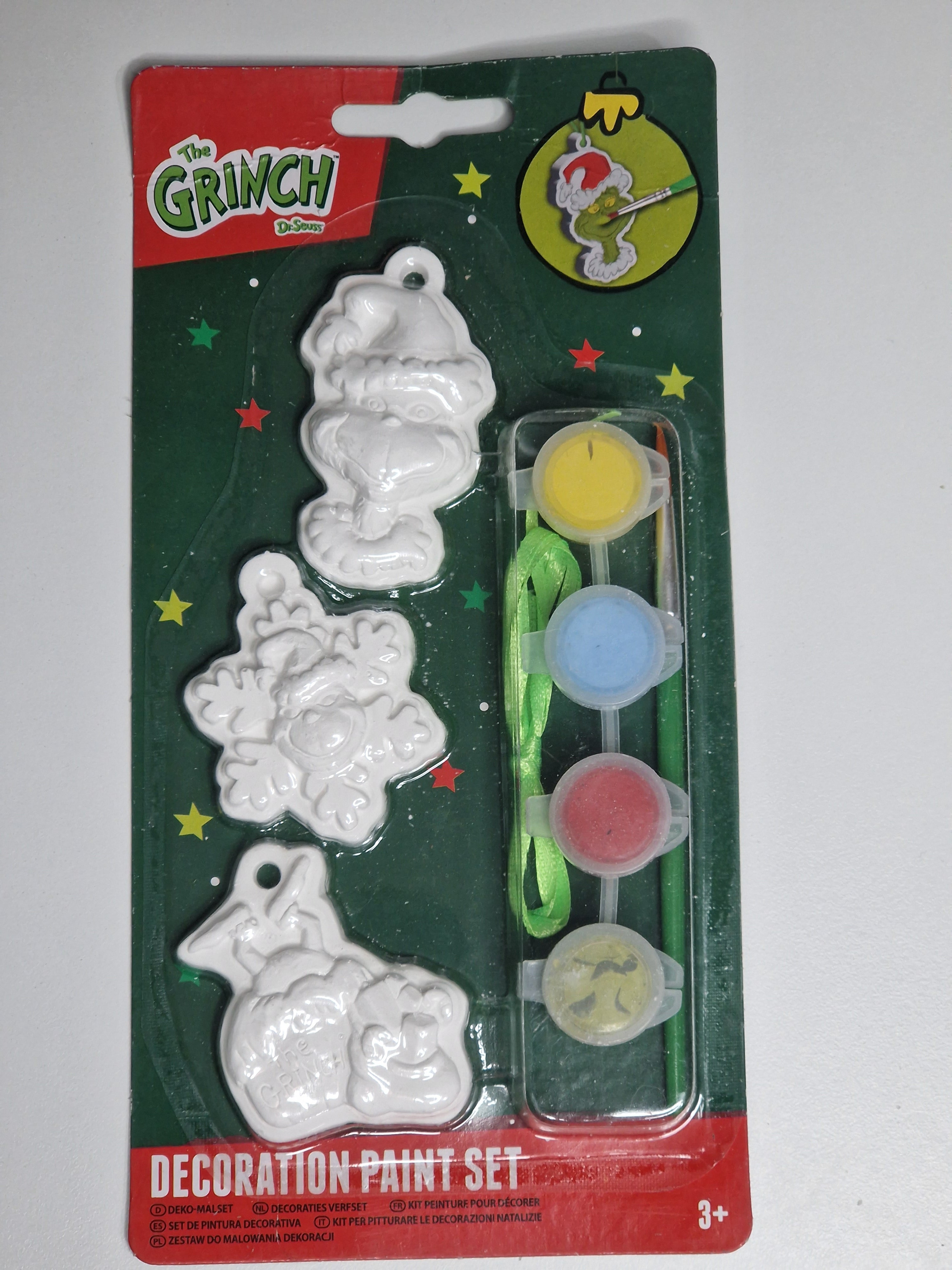 The Grinch Decoration Paint Set 3pk