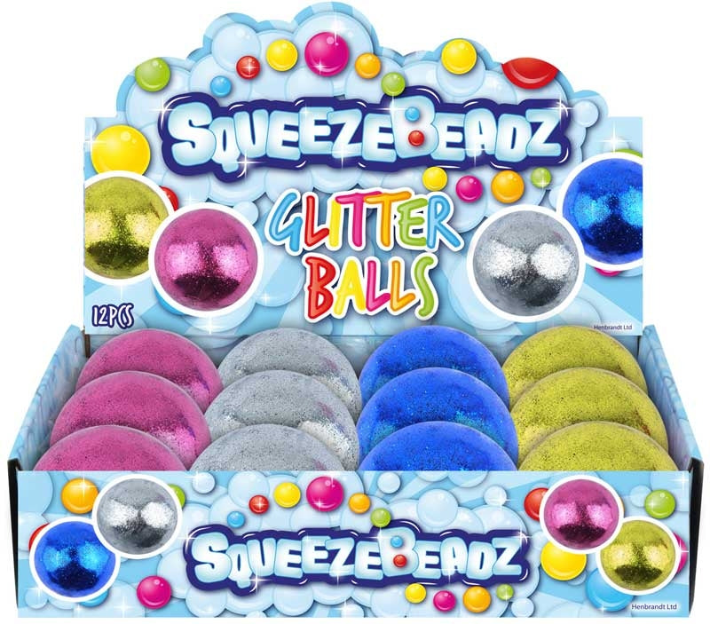SqueezeBeadz Glitter Ball